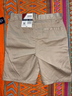 Izod Beige Flat Front Kids' Shorts